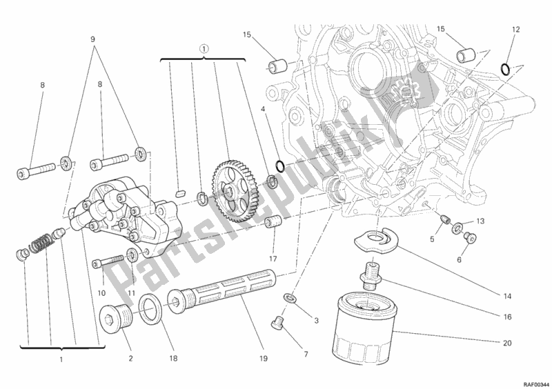 Todas las partes para Bomba De Aceite - Filtro de Ducati Monster 796 ABS Anniversary 2013